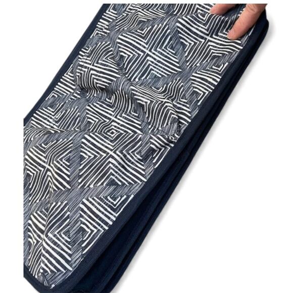 Thirty One Double Duty Caddy Windswept Diamonds Storage Organize Bag Tote Blue - Picture 7 of 8